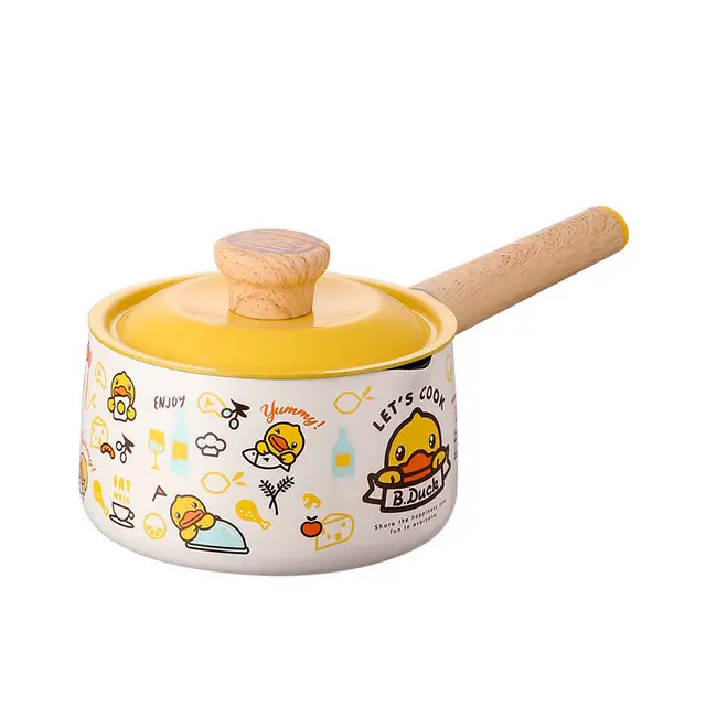 COOKER KING x B.DUCK Casserole - Antiadhésive - Anti-débordement - Compatible Toutes Sources de Chaleur - 16cm
