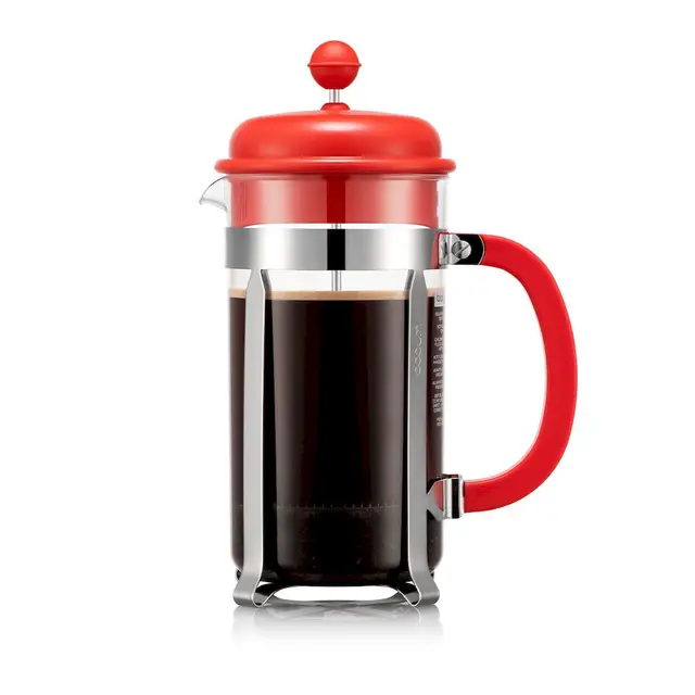 Bodum CAFFETTIERA French Press Coffee Maker 1L / 8 Cups - Juicy Red