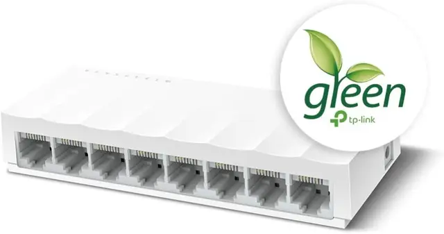 TP-Link Fast Ethernet Switch mit 8 Ports, 10/100 Mbps, Desktop-Ethernet-Splitter, Plug and Play, Lüfterlos, Unmanaged (LS1008), Weiß