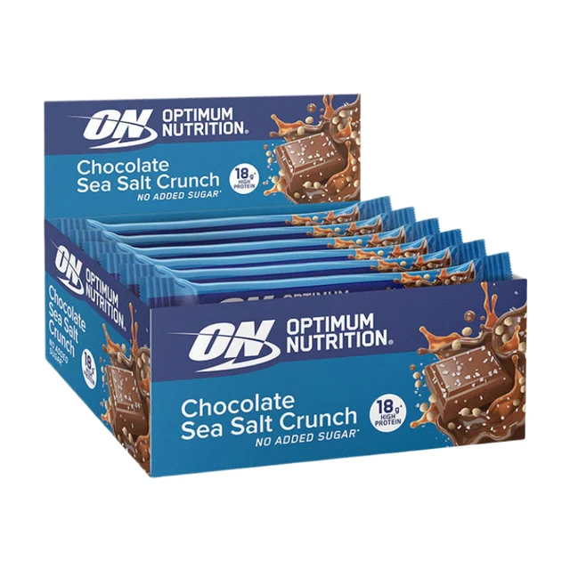 Optimum Nutrition Crunch Bar chocolade met zeezout 12 x 55 g