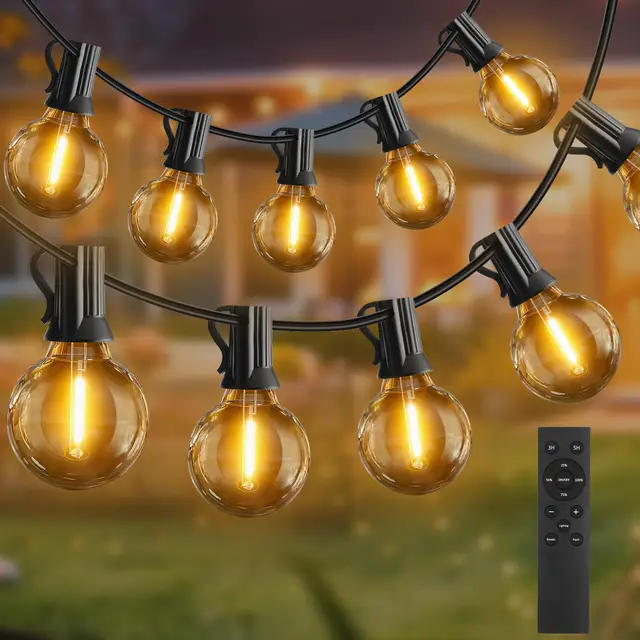 VIVREAL G40 decoratief LED-lichtsnoer - 20 m, 25 LED, met afstandsbediening, stekbaar, dimbaar, vervangbaar, multimodus, koper & ABS, SL-210, Nieuwjaarsactie, top cadeauopties