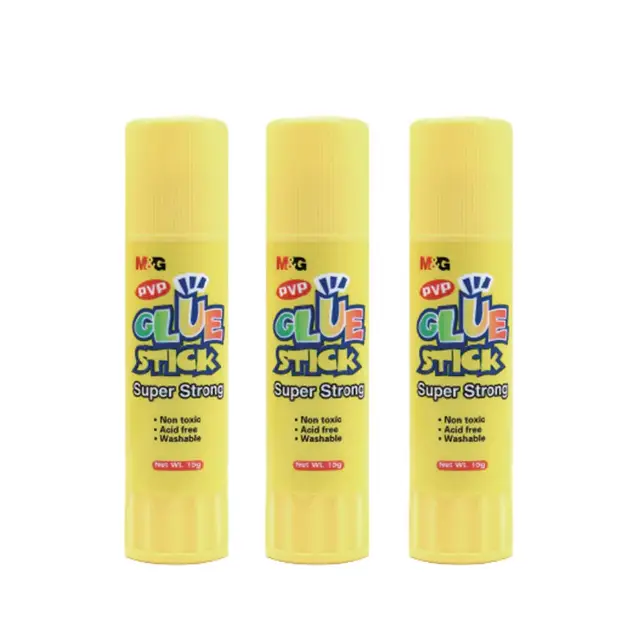M&G Klebestifte, 3 Stück 15 g Starker Klebestift, Papierkleber für Schule, Büro und Bastelarbeiten