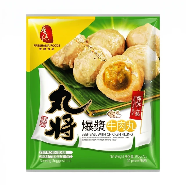FRESHASIA Wan Jiang Bouchées de bœuf fourrées au poulet - 200 g