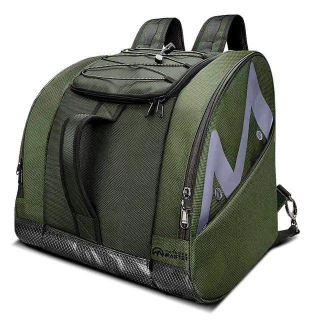 OutdoorMaster 50 L Schuhbeutel – Skischuh- & Snowboard-Schuhbeutel für Herren, Damen und Kinder – Grün
