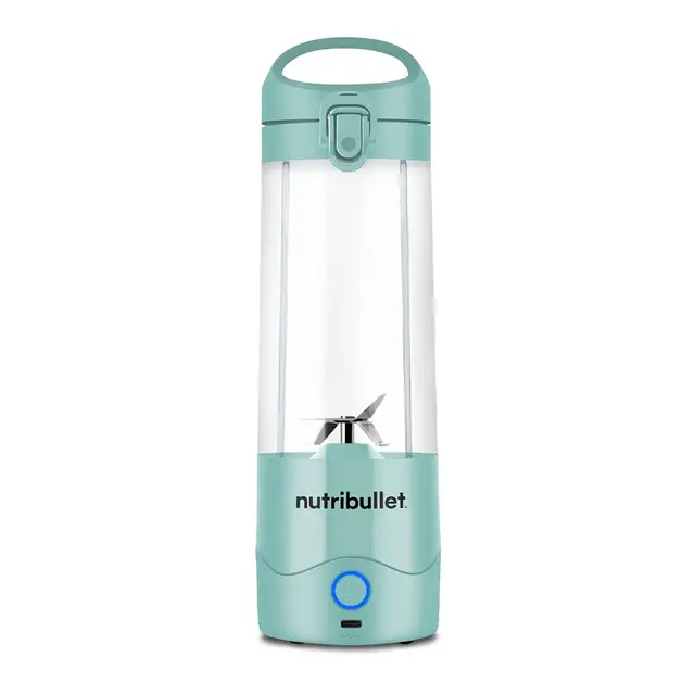 nutribullet Portable Blender - Light Blue, 475ml Cup, Powerful Extractor Blade, To-Go Lid, USB-C Charging Cable, 15+ Blending Cycles