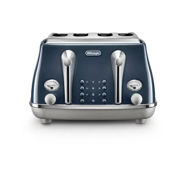 De’Longhi Icona Capitals 4 Slice Toaster, London Navy, CTOC4003.BL
