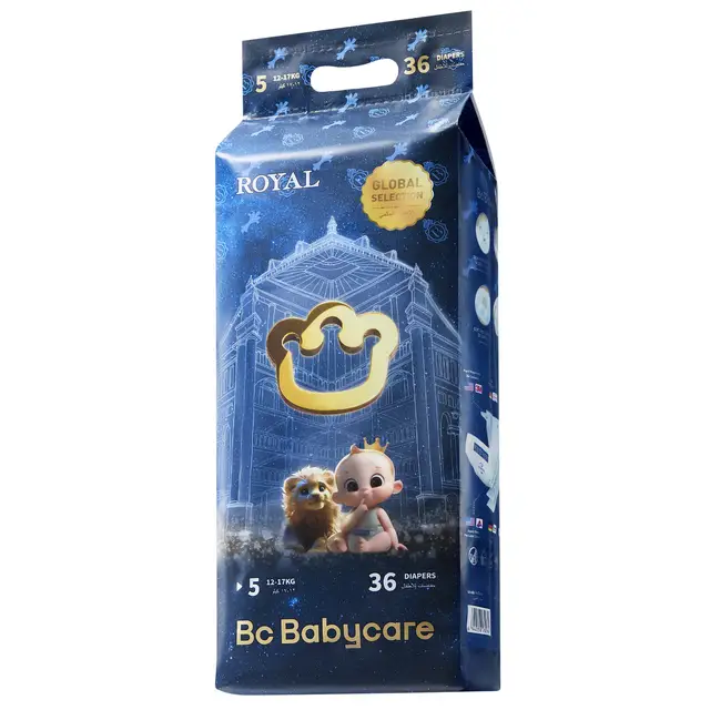 Bc Babycare Royal Nappies Size 5 (12-17 kg) 36 Pack