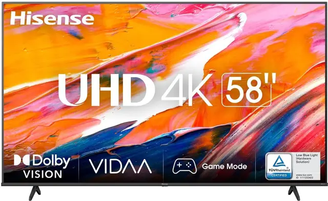 Hisense 58A6K Smart-tv 58 inch 4K Ultra HD (UHD) VIDAA 60Hz 2023