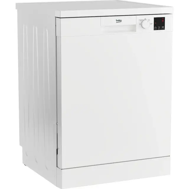 Beko DFN04321W b100 Freestanding Dishwasher, 60 cm, 13 Maßgedecke, Underbench Installable, Half Load, Start Time Selection, Clean & Shine Programme, 4 Wash Programmes, Watersafe, White [Energy Class E]