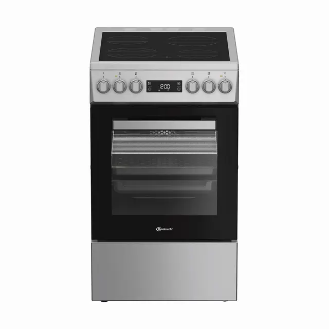 Bauknecht B5V8LMX Standherd mit Umluftbackofen und 8 Funktionen, Kochfeld mit 4 Kochzonen, Hydrolyse Reinigungsfunktion, 60 Liter Fassungsvermögen, Edelstahl Optik [Energieeffizienzklasse A]