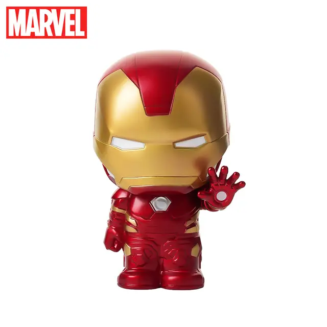 1pc Marvel Iron Man Piggy Bank Officially Licensed Coin Bank Figurine Money Box Savings Jar 3D PVC Stereo Collectible Desktop Organizer Home Decor Waterproof Shatterproof Figurine Decorative Gift
