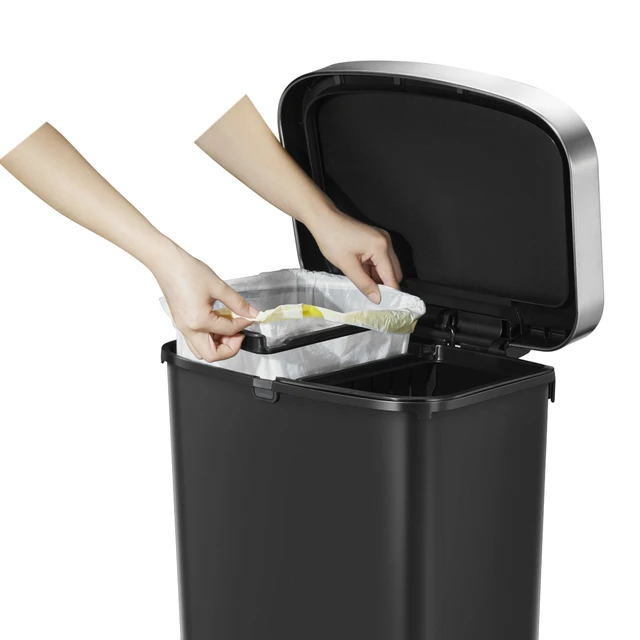 EKO Hana Recycling Bin 25+25L - Black