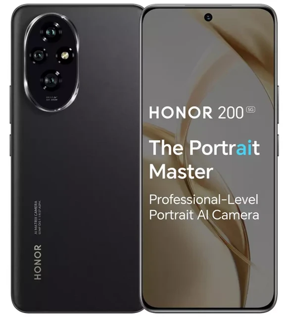 Honor 200 Smartphone 8GB+256GB Black Dual Card