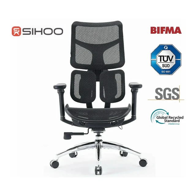 Sihoo Dora S100 Black Frame Black Mesh Ergonomic Office Chair