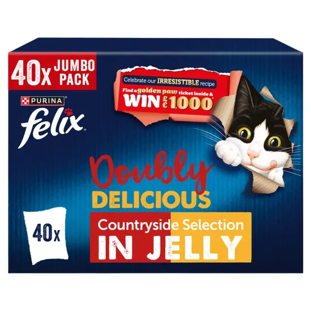Felix Doubly Delicious Countryside Selection in Jelly 40 x 85g (3.4kg)