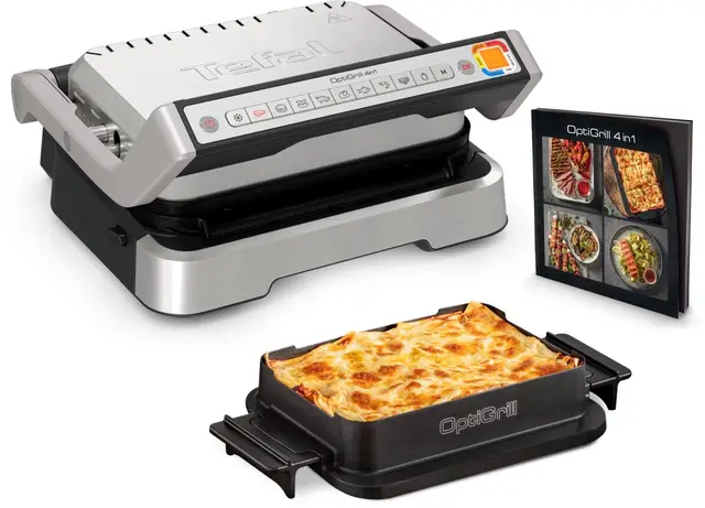 Tefal OptiGrill 4-in-1 GC774D Intelligente grill voor complete maaltijden rvs