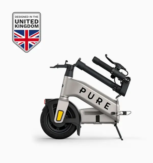 Pure Advance Flex Folding Electric Scooter - Platinum Silver