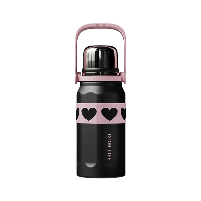 GOOM Bullet Series Trinkflasche (Schwarz-Rosa) 900 ml, Neujahrssale, Top-Geschenkideen