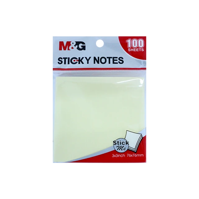 M&G Sticky Notes Yellow 100 Sheets 3"x3"
