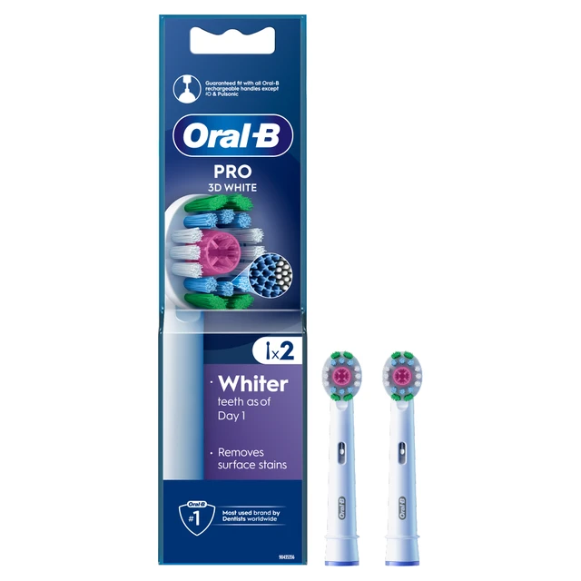Oral B 3D White Replacement Brush Heads 2 Pack