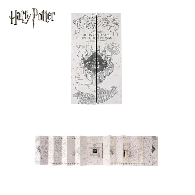 1pc Harry Potter Marauder’s Map Stationery Set Officially Licensed Hogwarts Magical Cosplay Props Movies Anime Peripheral Gilded Tickets Treasure Hunt Map Wizarding World Themed Paper Gift