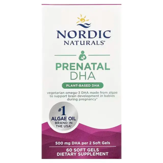 Nordic Naturals DHA Omega 3 Prenatal Vegan 500 mg - 60 Softgels