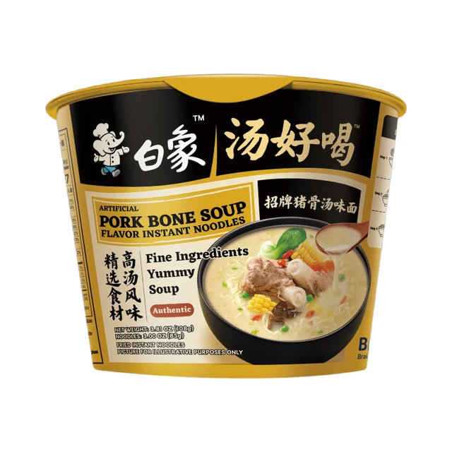 Baixiang Instantnudeln – Schweineknochensuppe (Schüssel) 108 g