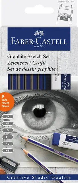 Faber-Castell Sketch Set Graphite Pencils, Set of 8