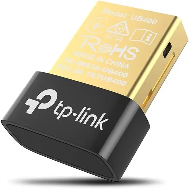 TP-Link UB400 Nano Bluetooth 4.0 USB-Dongle-Adapter für Computer, Laptop, Kopfhörer, Lautsprecher, Tastatur, kompatibel mit Windows 11, 10, 8, 8.1, 7, XP, Schwarz