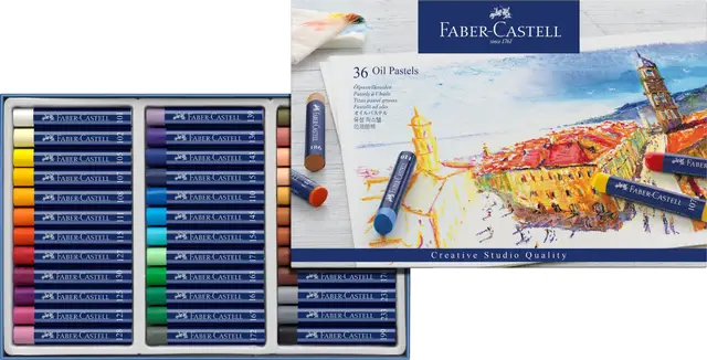 Faber-Castell Creative Studio Oil Pastels,Wallet of 36