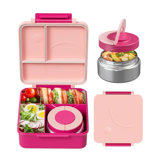 Meoky 54oz Einzelverschluss-Geschlossene Lunchbox - Rosa