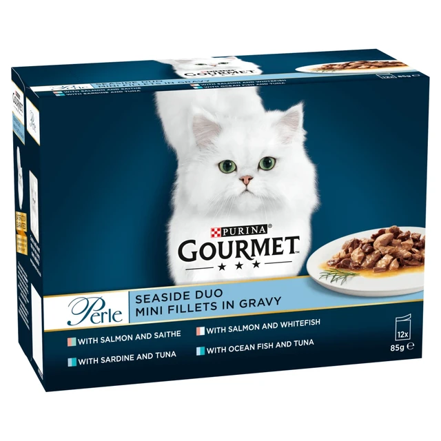 Gourmet Perle Cat Food Seaside Duo 12 x 85g (1020g)