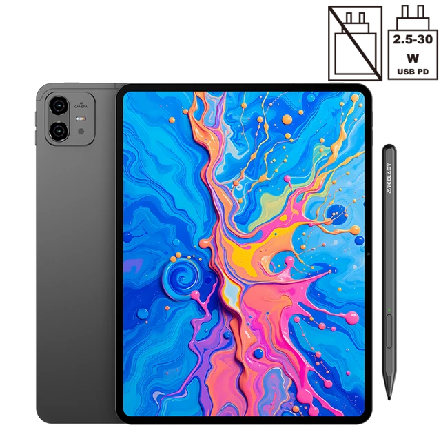 Teclast ArtPad Pro Tablet – 12,7 Zoll 2K Display, unterstützt 4096 Druckstufen und T-Pen-Zeichnung, Helio G99 (MT8781) Octa-Core-Prozessor, 20 GB (8 GB + 12 GB virtueller Speicher) RAM + 256 GB Speicher, Dual-SIM 4G LTE + 5G WiFi, 10.000 mAh Akku mit 18 W Eingangsleistung, Android 15, TDDI, 8 MP + 13 MP Kameras, GPS, Bluetooth 5.2, OTG, Widevine L1, inklusive Eingabestift, Modell 2025.