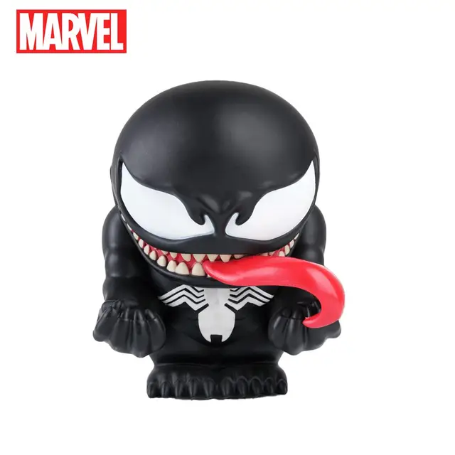 1pc Marvel Venom Piggy Bank Officially Licensed 3D PVC Waterproof Shatterproof Figurine Money Box Coin Bank Home Decor Collectible Desktop Organizer Savings Jar Gift