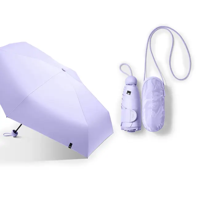Beneunder BM525, 5-Fold Black Gel Umbrella Outdoor Windproof Waterproof, & Capsule Design, Lightweight for Commute/Travel, Lilac, F, Couple Gift Perfect Gift