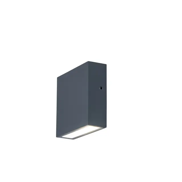 LUTEC Gemini XF, elegantes Design, moderne Wandleuchte, Aluminium in Anthrazit, geeignet für jede Hauswand, Garage, Terrasse, 9 Watt, 230 V, 750 lm, 11 x 11 x 3,8