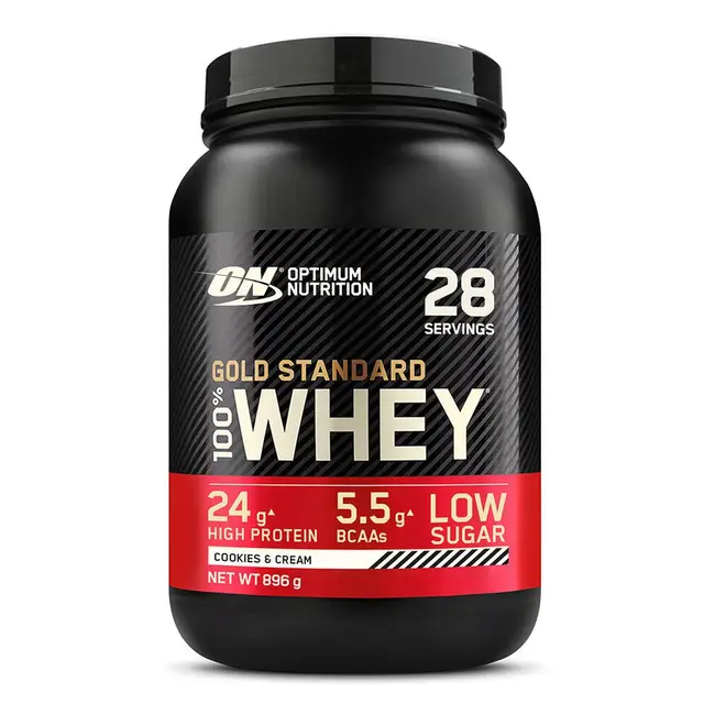 Optimum Nutrition Gold Standard 100% whey proteïne, cookies & cream 896 gram (28 porties)