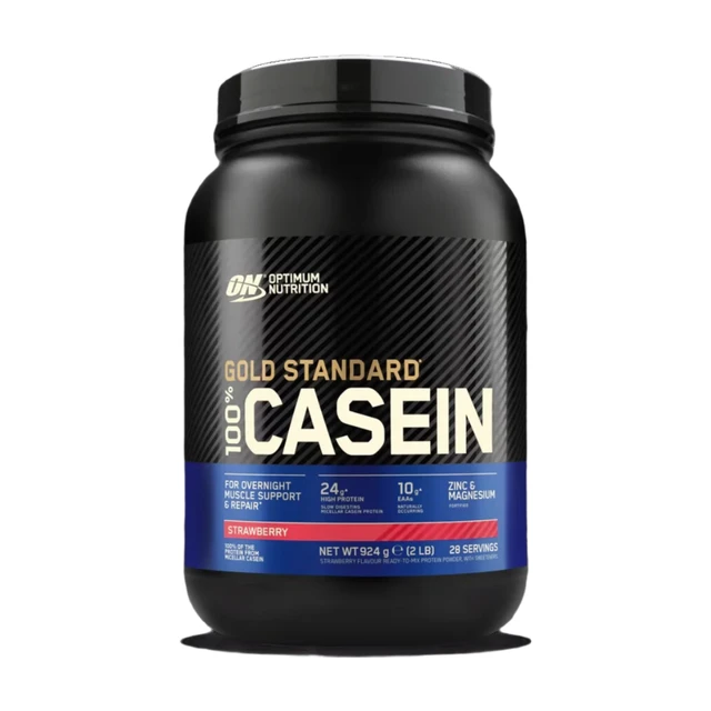 Optimum Nutrition 100% caseïnepoeder - aardbei (924 g)