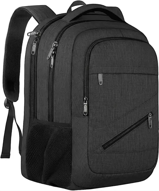 Travel Laptop Backpack， 17 Inch Business Large Backpack Bag With USB Charging Port， Water Resistant Work Rucksack Anti Theft Lightweight for College High School Men Women Casual Daypack， Black， New Year Sale ， Top gift picks