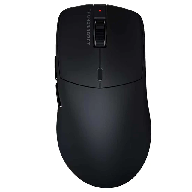 Souris sans fil légère ThundeRobot ML6PRO pour la maison, les jeux, l'e-sport et le bureau ; connectivité tri-mode filaire/2,4 GHz/Bluetooth ; design ergonomique sans perforation PAW3395 ; noire