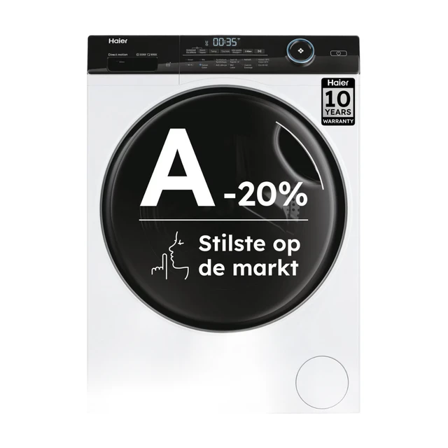 Haier wasmachine HW80-B14959EU1 i-Pro 5 (8 kg, 1400 tpm, Direct motion-motor, ABT, wifi en Bluetooth)