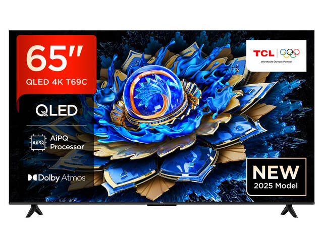 TCL 65T69C 65 Zoll QLED, Direct LED, 4K HDR, Smart Google TV Dolby Vision & Atmos, Game Master, Motion Clarity, Google Assistant & Alexa