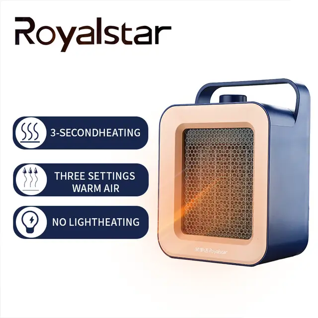 Royalstar Fan heater, Electric heater, 3 seconds fast heating,1500W power, multi-safety protection,S790W