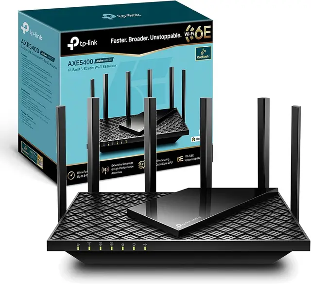 TP-Link Archer AXE75 AX5400 Tri-Band Wi-Fi 6E Router