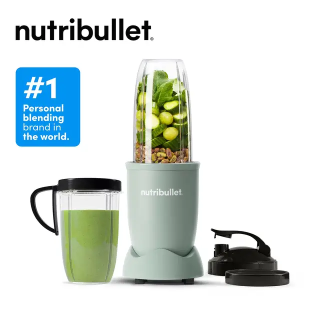 nutribullet Pro 900 Series Blender - Matte Jade, 900ml, 900W, 11 Piece Kit, Powerful 25,000RPM Extractor, For Frozen Fruit, Nuts & Ice for Smoothies & Juices