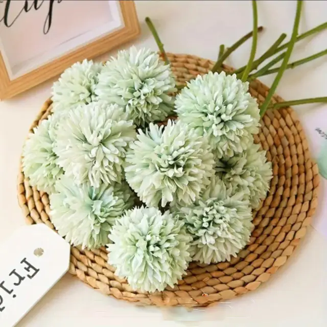 6PCS 11.4in/29cm
Artificial Chrysanthemum Bouquet of Flowers,Artificial Silk Flower, Decor for Wedding, Party Decorate, Home Room Ornament, Simulation Plants(green)