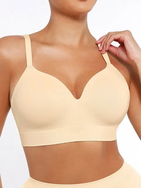 Feelingirl Wireless Small Boobs Push-Up Seamless Comfort Full Coverage Multiple Styles Bra for Women S Skin, Couple Gift Perfect Gift