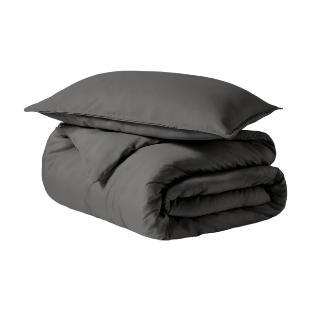 MENDALE Bettwäsche Set - Premium-Bettwäsche - 220*240 cm Bettbezug mit 80*80 cm Kissenbezug - Weiches gebürstetes Microfaser - Dunkelgrau & Hellgrau