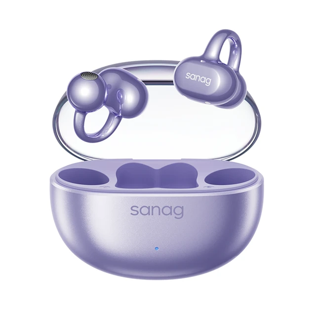 Sanag S6S Nova Ear Clip Drahtlose Bluetooth-Kopfhörer Neues Knochenleitungs-Konzept Over-Ear Open-Back Sport Running Geräuschunterdrückung High-Style AI-Kopfhörer