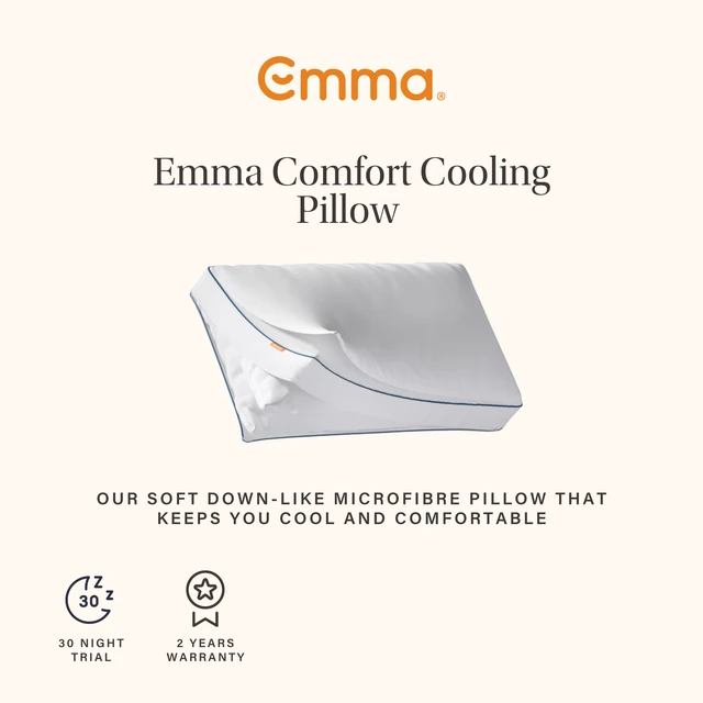 Emma Pillow Comfort Cooling Multi Layer Medium Soft